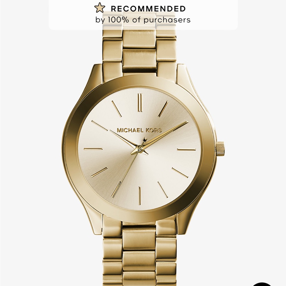 Slim Runway Gold-Tone Stainless Steel Watch